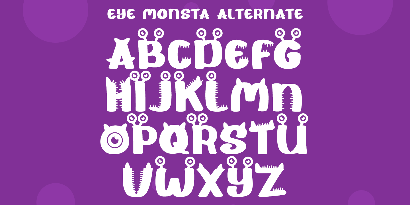 Example font Eye Monsta #4